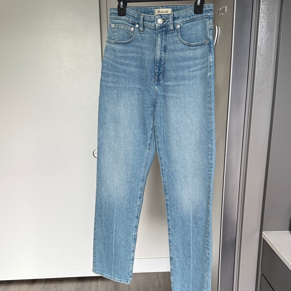 Madewell Light Wash Curvy Straight Jeans